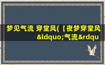 梦见气流 穿堂风(【夜梦穿堂风 “气流”扰乱心】)